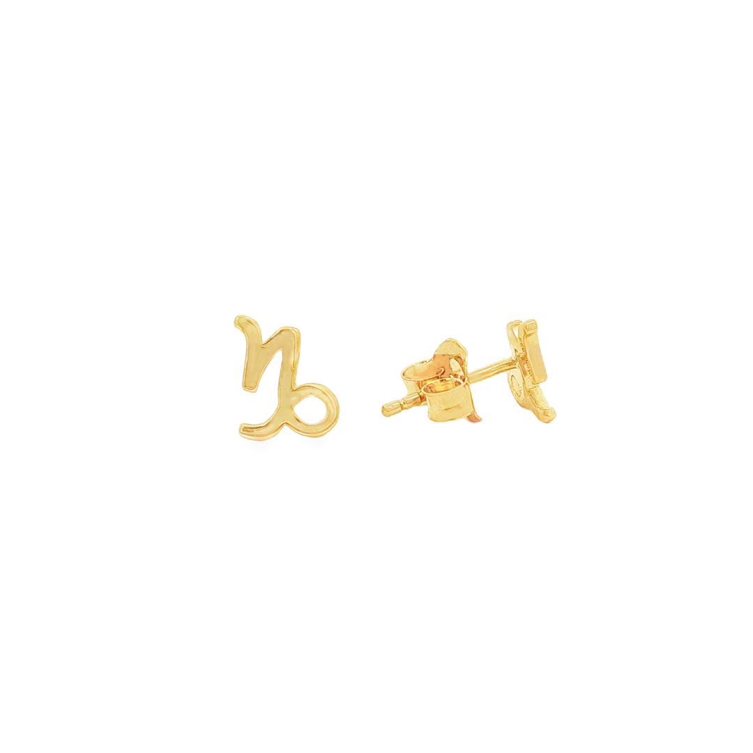 Capricorn Zodiac Stud Earrings