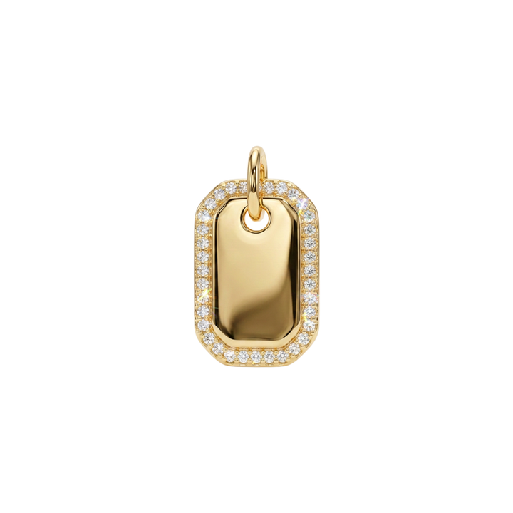 Cubic Dog Tag Pendant