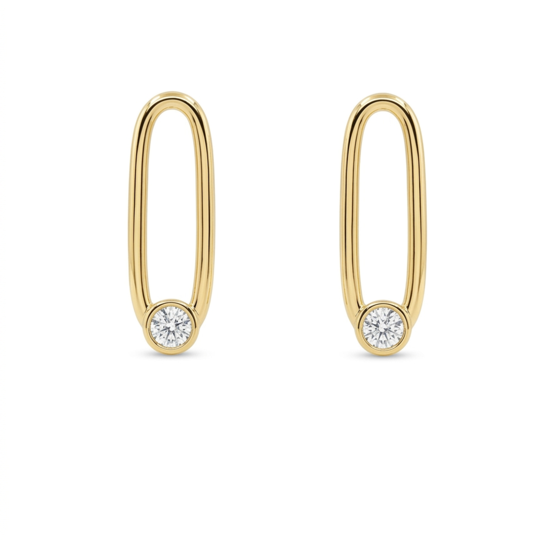 Oval Oversized Stud Earrings