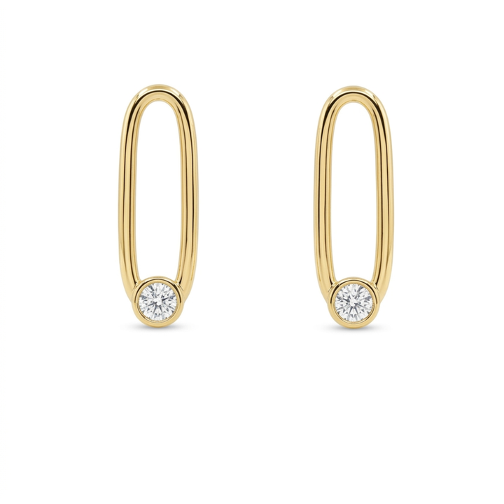 Oval Oversized Stud Earrings