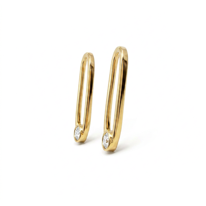 Oval Oversized Stud Earrings