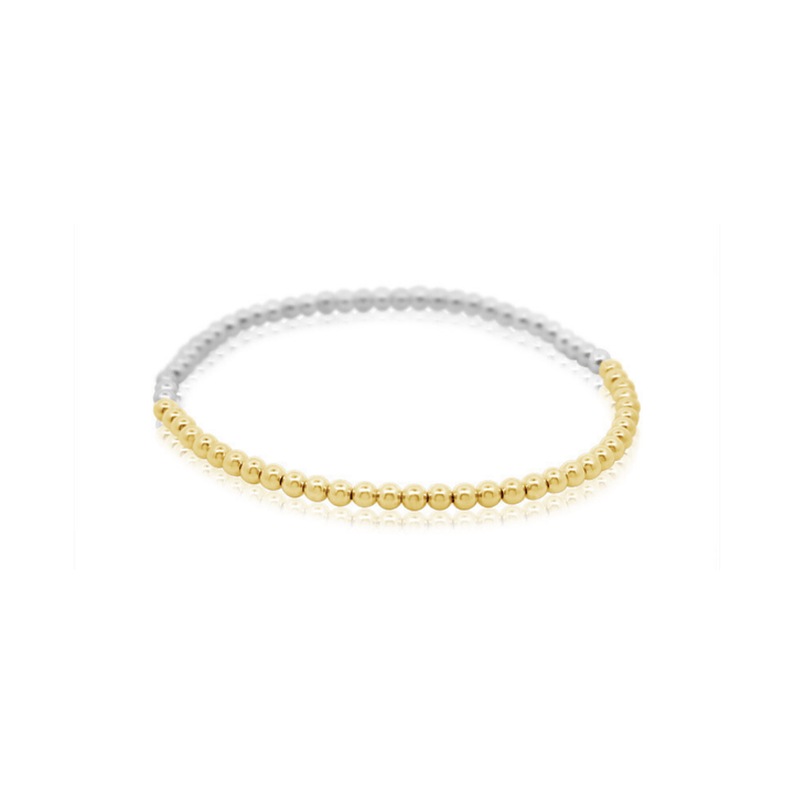 Half Two-Tone Stretch Bracelet - okonii