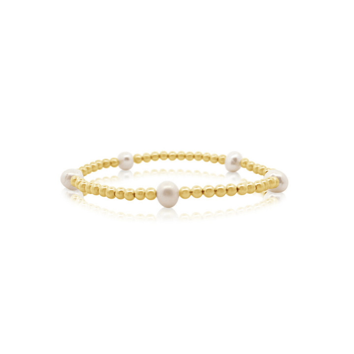 Multi Pearl Stretch Bracelet - okonii