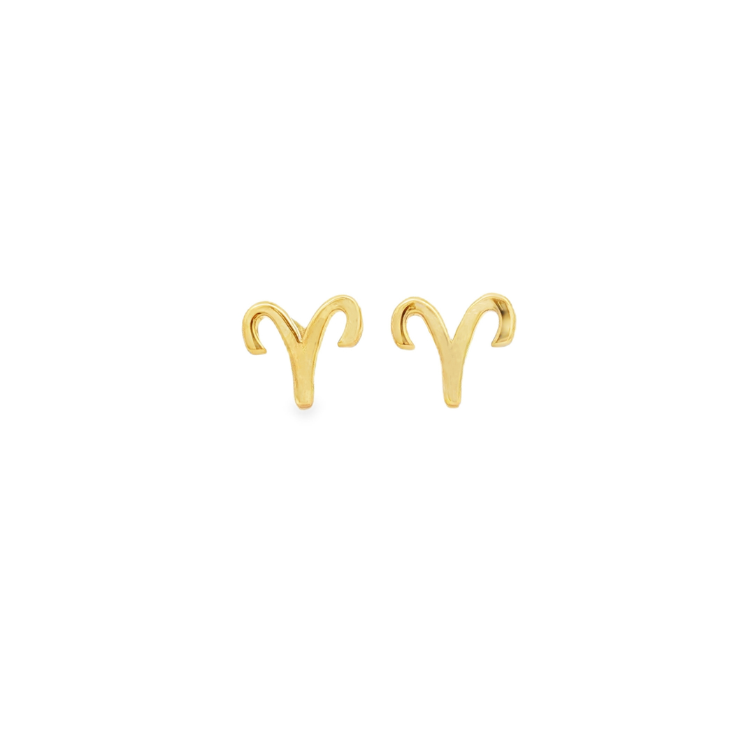Aries Zodiac Stud Earrings