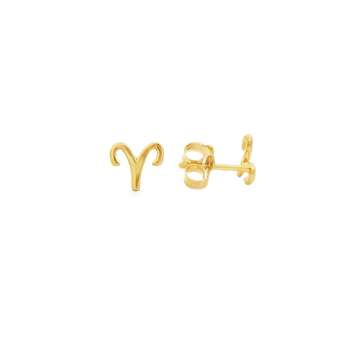 Aries Zodiac Stud Earrings