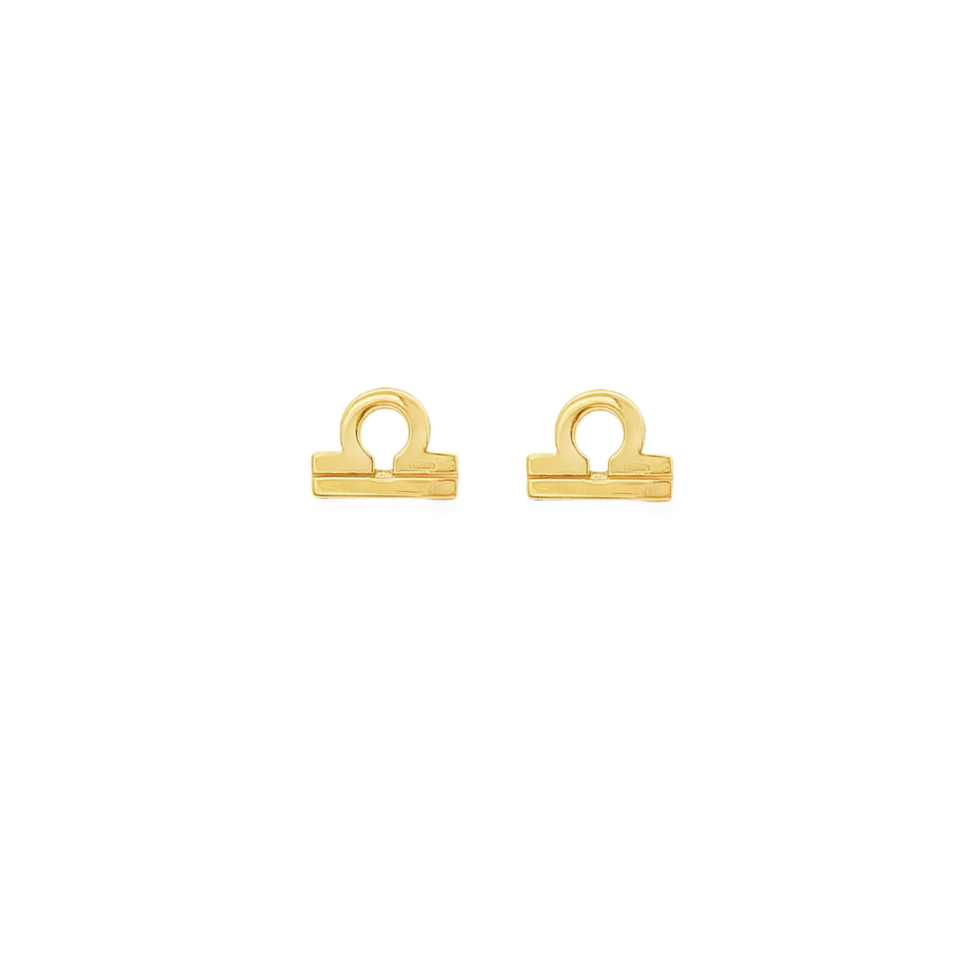 Libra Zodiac Stud Earrings
