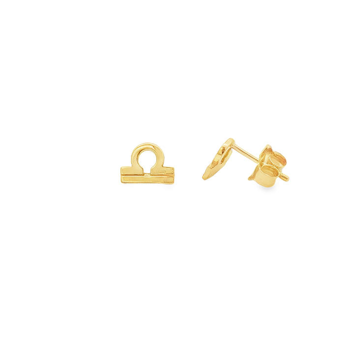 Libra Zodiac Stud Earrings