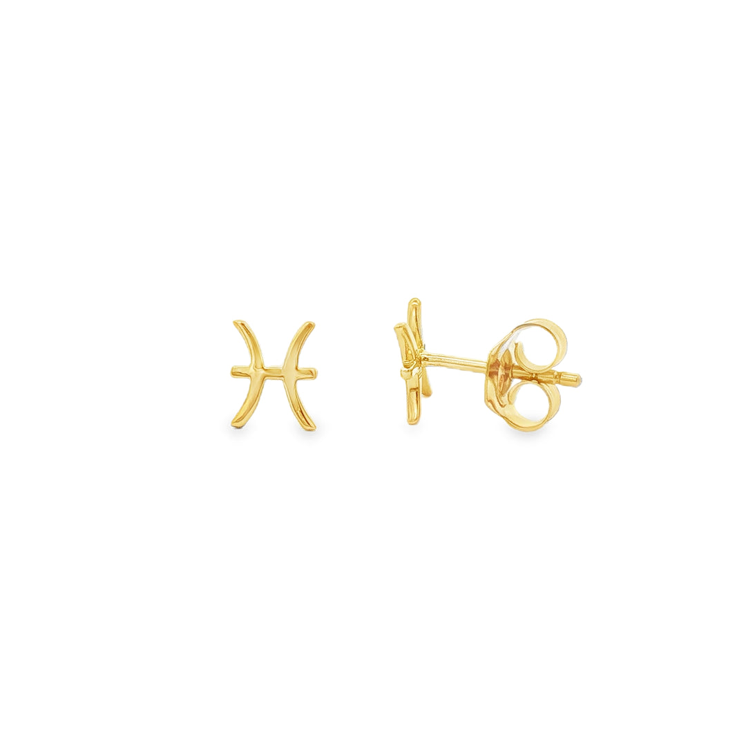 Pisces Zodiac Stud Earrings