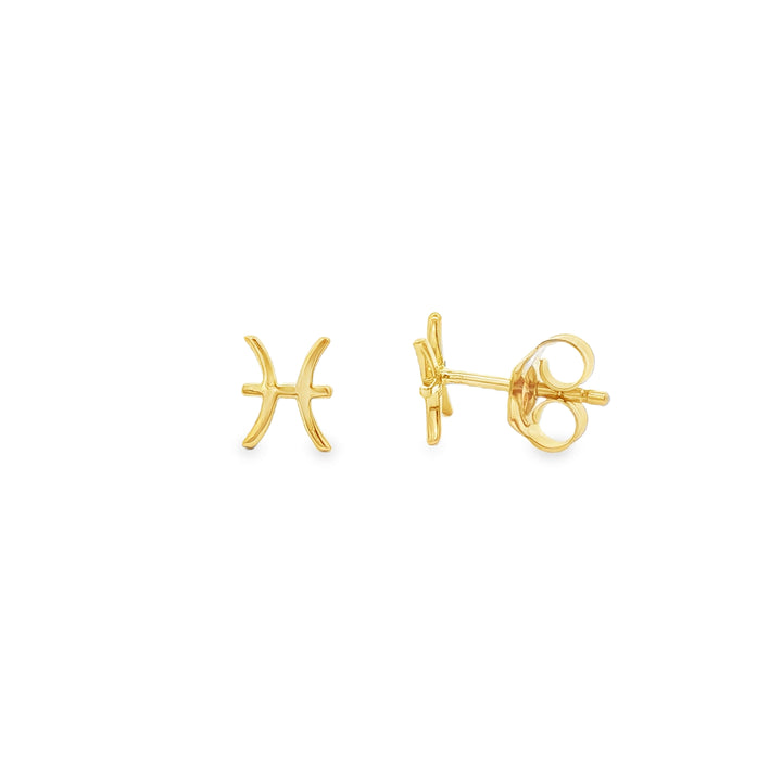 Pisces Zodiac Stud Earrings