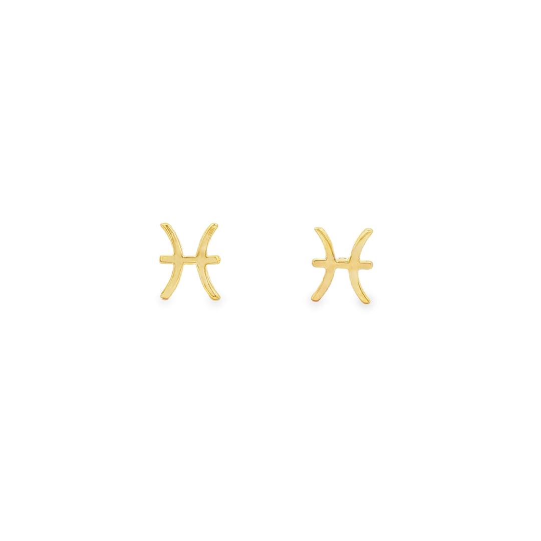 Pisces Zodiac Stud Earrings